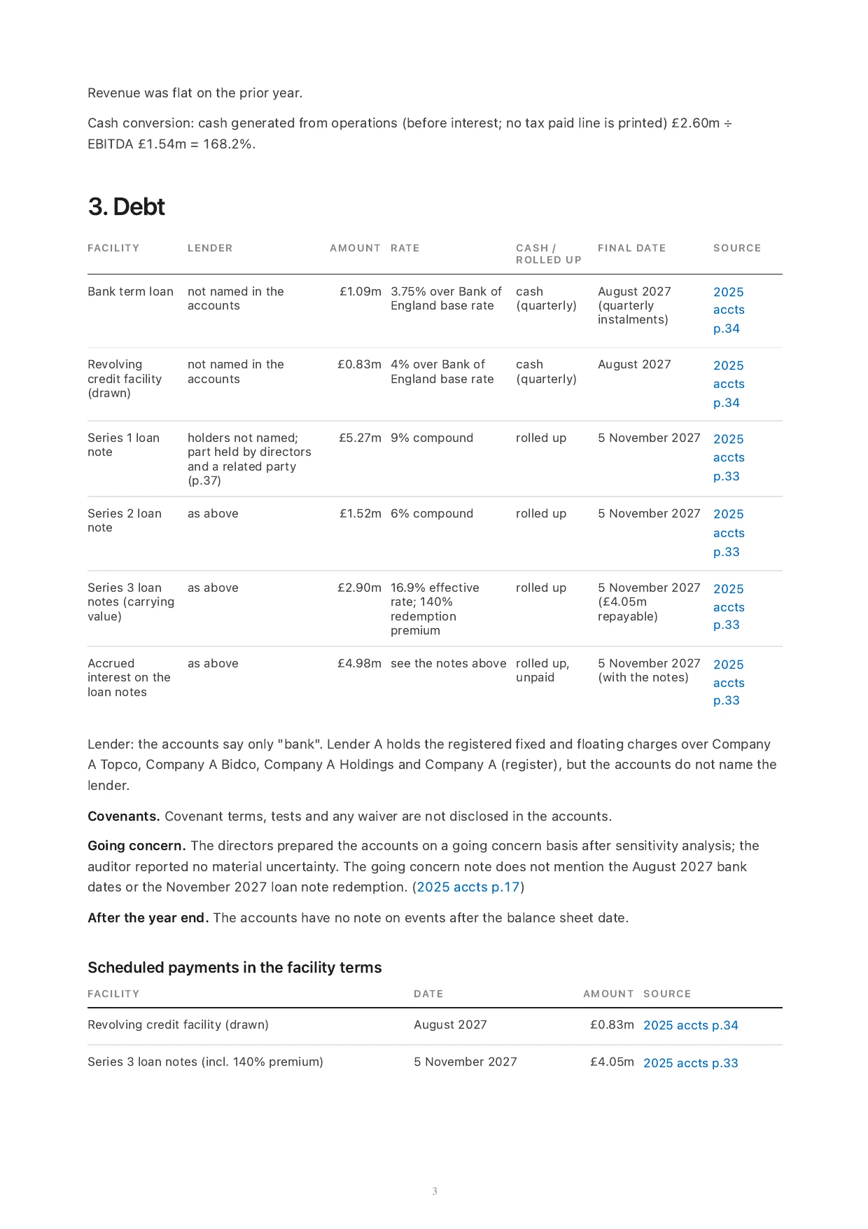 Sample report, page 3 of 5